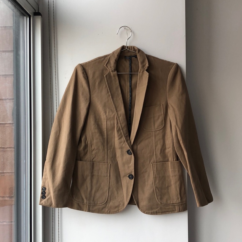 Brooklyn Tailors Brown Cotton Multi Pocket Blazer!